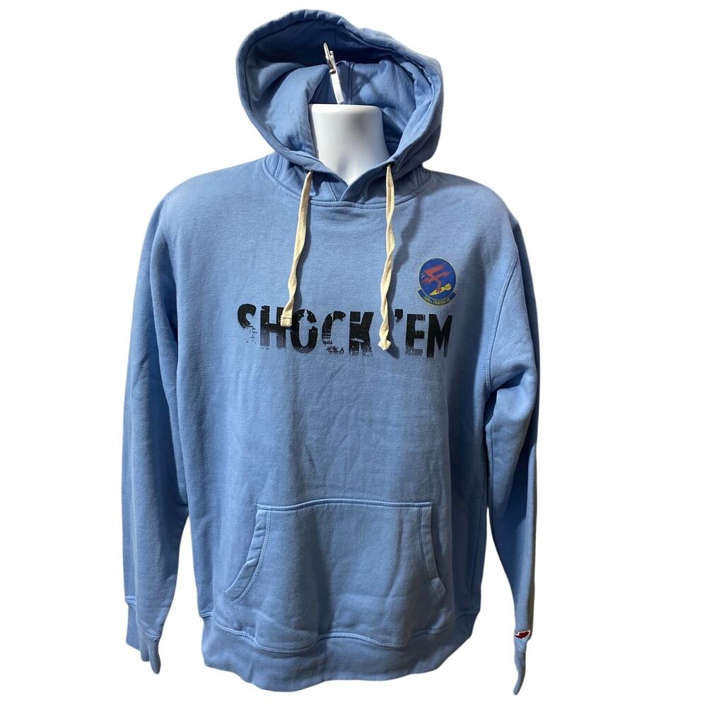 League Blue Hoodie Size Large 389th Fighter Squadron The Thunderbolts